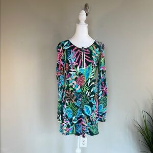 Lilly Pulitzer Jolena Dress UP 50+, Multi Sunshine Jungle , Small, NWT